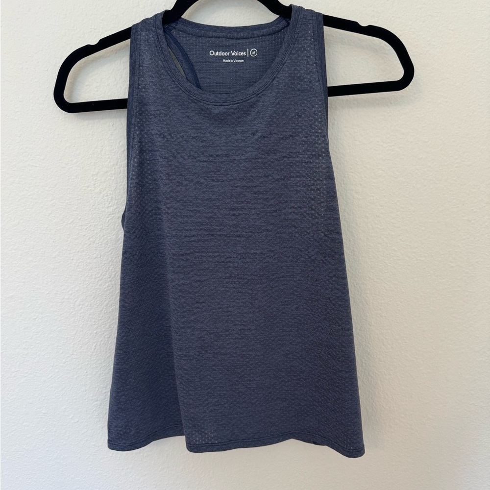 Outdoor Voices Women's Navy Work Out Tank - Razorback Style